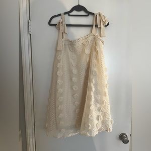 Floral print white dress